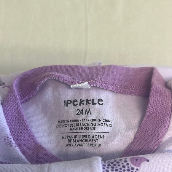 Pekkle - Purple Hedgehog Kids Pajamas - Picture 2 of 4